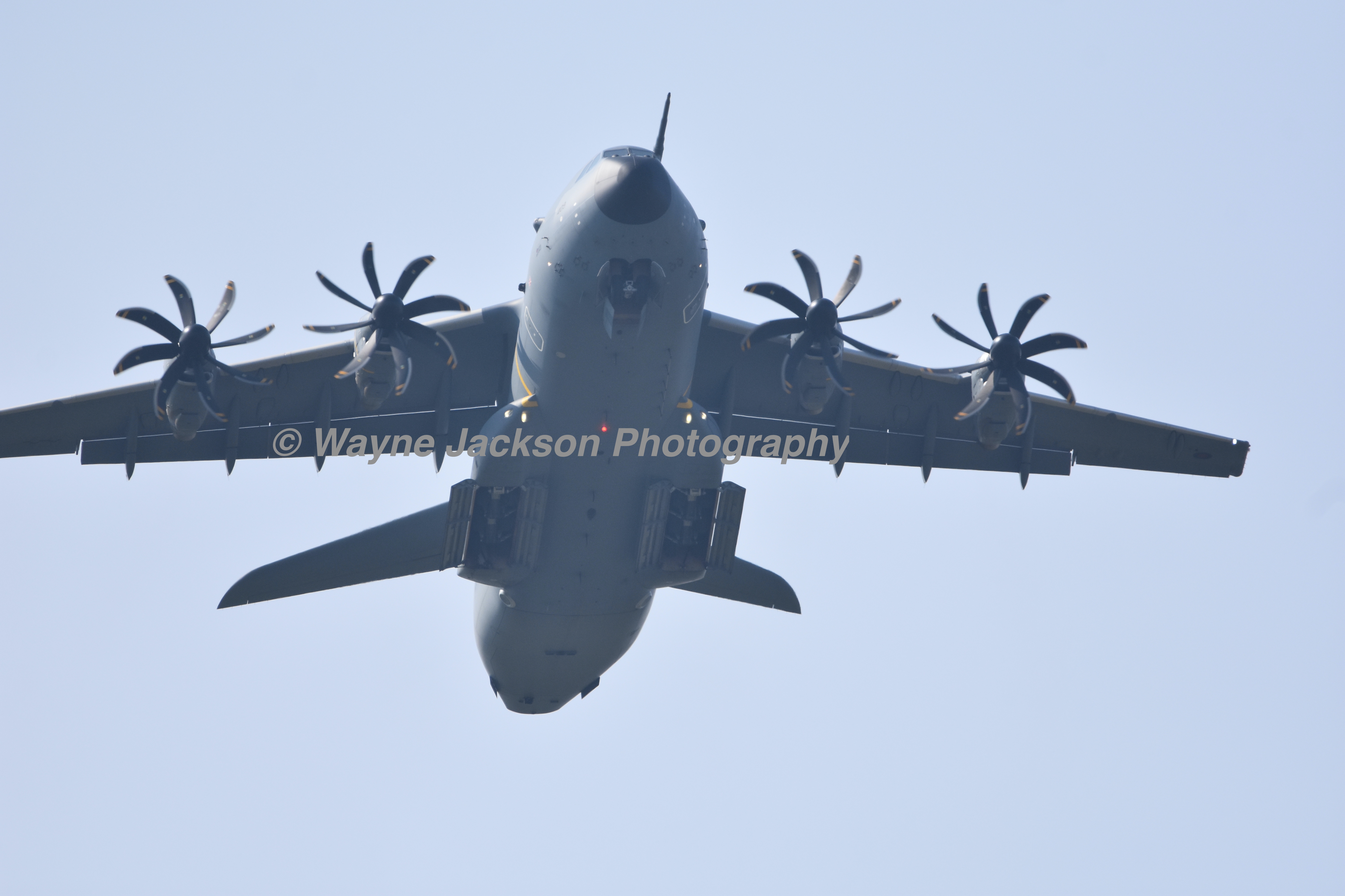 An Royal Air Force Atlas C.1 A400 just taken off from RAF Brize Norton in Oxfordshire