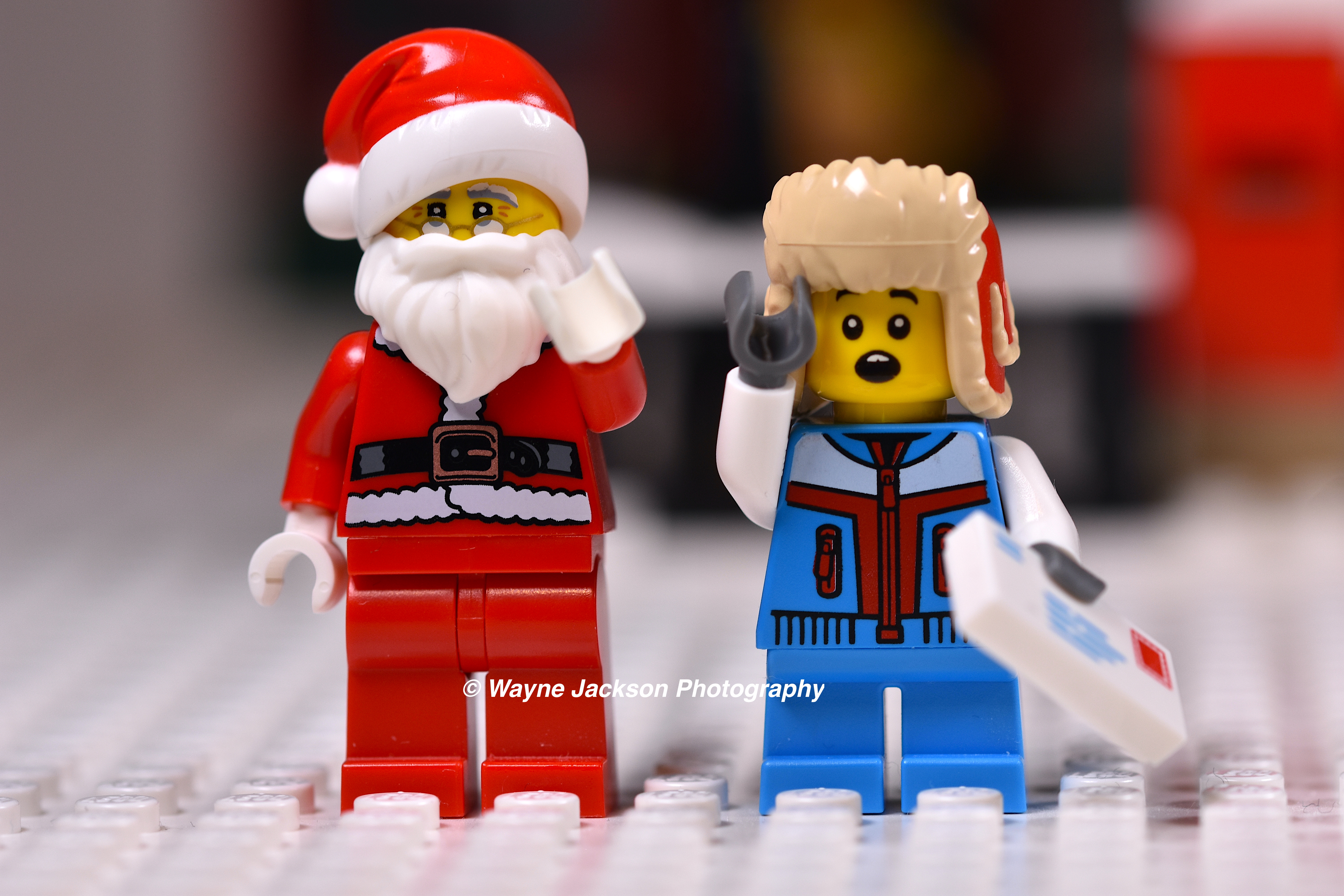 2 x Lego minifigures including Santa